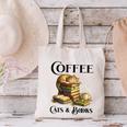 Sleeping Cat And Books With Coffee Lover Canvas Tote Bag Sleeping Cat And Books With Coffee Lover Canvas Tote Bag