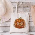 Smart Book Pumpkin Retro Fall Teacher Reading Halloween Canvas Tote Bag Smart Book Pumpkin Retro Fall Teacher Reading Halloween Canvas Tote Bag
