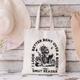 Smut Reader Skeleton Book Lover Dark Humor Art Premium Tri-Blend Canvas Tote Bag