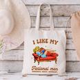 Smutty Book Lover I Like My Fictional Men Spicy Book Canvas Tote Bag