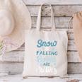 Snow Is Falling Books Are Calling Canvas Tote Bag