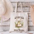 Stay At My Pad And Read Books Frog Introvert Reading Canvas Tote Bag