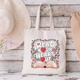 Teach Inspire Grow Everyday Read Your Heart Out Valentine Book-Themed Small Canvas Tote Bag