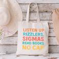 Teacher English Read Books Listen Up Rizzlers Canvas Tote Bag