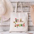 Teacher Read More Books Christmas Reading Bookworm Librarian Canvas Tote Bag