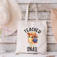 Teacher Snail With Glasses On Books Cute Pre-K Kindergarten Canvas Tote Bag