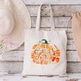 Thanksgiving Fall Books Pumpkins Vintage Library Teacher Kid Canvas Tote Bag