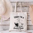 Today I'm A Serious Goose Animal Reading Book Lovers Canvas Tote Bag