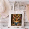 History Month Black Afro Girl Women Book Lovers Flower Canvas Tote Bag