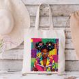 History Month Educated Black Women Girls Reading Book Canvas Tote Bag