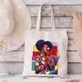 History Woman Reading Book Geometric Girl Educated Canvas Tote Bag