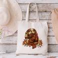 Turkey Reading Books Fall Season Thanksgiving Teacher Book Canvas Tote Bag