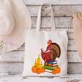 Turkey Reading Books Fall Thanksgiving Teacher Book Canvas Tote Bag