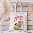 Unearth A Story Cute Turtle Reading Books Librarian Canvas Tote Bag Unearth A Story Cute Turtle Reading Books Librarian Canvas Tote Bag