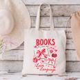 Valentines Book Lover Romance Books Are My Love Language Canvas Tote Bag