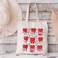 Valentines Day Librarian Heart Reading Book Women Men Kids Canvas Tote Bag