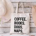 Vintage Coffee Books Dogs Naps Retro Canvas Tote Bag