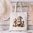 Vintage Cute Gnome Reading Book Coffee Latte Men Women Kids Canvas Tote Bag