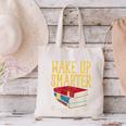 Wake Up Smarter Librarian Book Stack Premium Tri-Blend Canvas Tote Bag