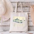 I Wanna Be Where The People Arent Hiking Camping Introvert Canvas Tote Bag