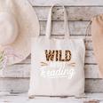 Wild About Reading Books Reader Lover Bookworm Leopard Print Canvas Tote Bag