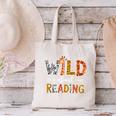 Wild About Reading Books Reader Teachers Kids Librarian Canvas Tote Bag