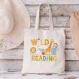 Wild About Reading Kid Love Wild Animal Books Back To School Canvas Tote Bag Wild About Reading Kid Love Wild Animal Books Back To School Canvas Tote Bag