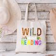 Wild About Reading Library Day Reading Books & Bookworm Canvas Tote Bag