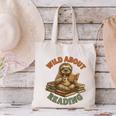Wild About Reading Sloth Coffee Teacher Book Lover Canvas Tote Bag