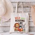 Wild About Reading Zoo Animals For Bookworm Book Reader Canvas Tote Bag
