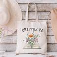 Women's Chapter 24 Book Lovers & Readers 24th Birthday Wildflowers Canvas Tote Bag
