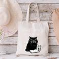Women's First Of All I’m A Delight Cute Cat Books Coffee Humor Canvas Tote Bag
