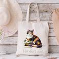 Womens Girls Books I Do What I Want Calico Cat Lover Canvas Tote Bag