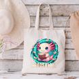 Women's Readsolotl Kawaii Axolotl Reading Book Lover Canvas Tote Bag