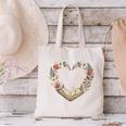 Women's Vintage Book Lover Valentine Heart Canvas Tote Bag