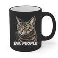 Ew People Cat Tabby Cat Antisocial Grumpy Introvert Graphic Print Coffee Mug