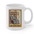Introvert Homebody Awkward Skeleton The Homebody Tarot Card Graphic Print Coffee Mug