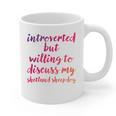 Introverted Willing To Discuss Shetland Sheepdog Introvert Graphic Print Coffee Mug