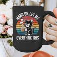 Hang On Let Me Overthink Cat Coffee Retro Introvert Graphic Print Coffee Mug
