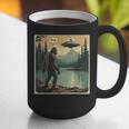 Bigfoot Sasquatch Alien Spaceship UFO Introvert Bruh Graphic Print Coffee Mug Bigfoot Sasquatch Alien Spaceship UFO Introvert Bruh Graphic Print Coffee Mug