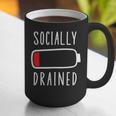 Introvert Socially Drained Battery Graphic Print Coffee Mug Introvert Socially Drained Battery Graphic Print Coffee Mug