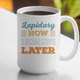 Lapidary Now Minimal Socializing Introvert Vintage Graphic Print Coffee Mug Lapidary Now Minimal Socializing Introvert Vintage Graphic Print Coffee Mug