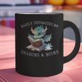 Easily Distracted By Dragons And Books Introvert Shirt Graphic Print Coffee Mug Easily Distracted By Dragons And Books Introvert Shirt Graphic Print Coffee Mug