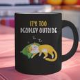 It's Too Peopley Outside Introvert And Cat Lover Graphic Print Coffee Mug