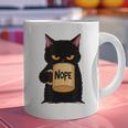 Nope Coffee Cat – Introvert Humor Monday Kitty Graphic Print Coffee Mug