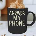 Answer My Phone I Introvert Graphic Print Coffee Mug