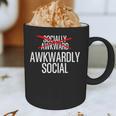 Awkwardly Social Socially Awkward Anxious Introverts Graphic Print Coffee Mug Awkwardly Social Socially Awkward Anxious Introverts Graphic Print Coffee Mug