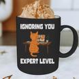 Cat Ignoring You Expert Level Orange Tabby Introvert Graphic Print Coffee Mug Cat Ignoring You Expert Level Orange Tabby Introvert Graphic Print Coffee Mug