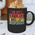 In My Defense i Was Left Unsupervised Introvert Graphic Print Coffee Mug