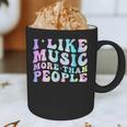 I Like Music More Than People Introvert Musician Retro Graphic Print Coffee Mug